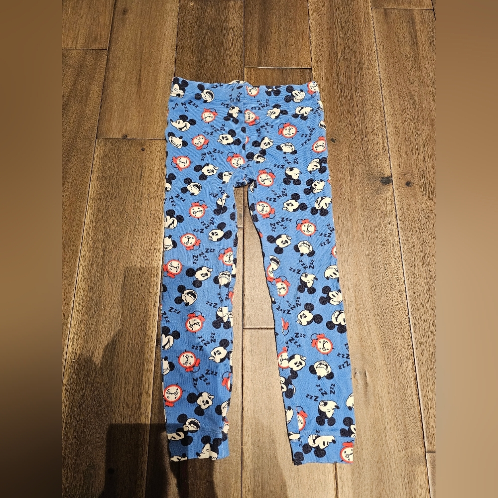 Joe Fresh Blue Mickey Mouse Pajama Leggings Kids Size 5 Sleepwear
